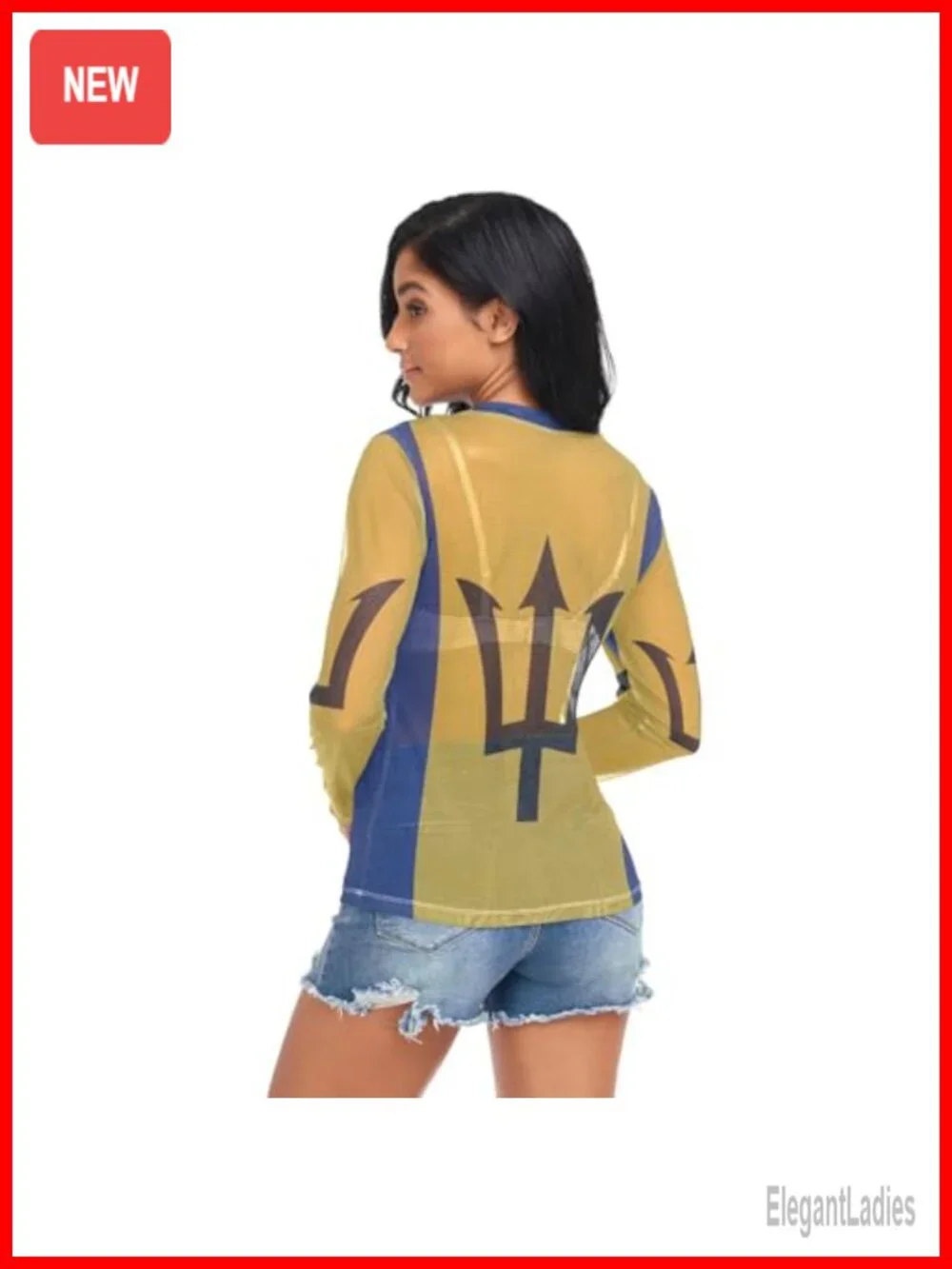 Sheer Mesh Long Sleeve T-Shirt Blouse Summer Top